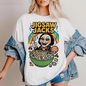 Horror Cereal Shirt Funny Halloween Graphic Tee Scary Breakfast T-Shirt 77